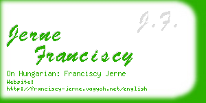 jerne franciscy business card